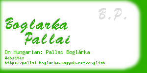 boglarka pallai business card