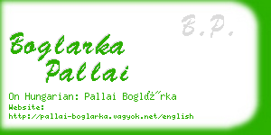 boglarka pallai business card